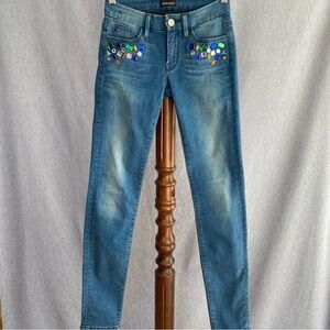 Marciano | Designer Skinny Jeans | Gemstone Detail | Flattering Sculpted Fit